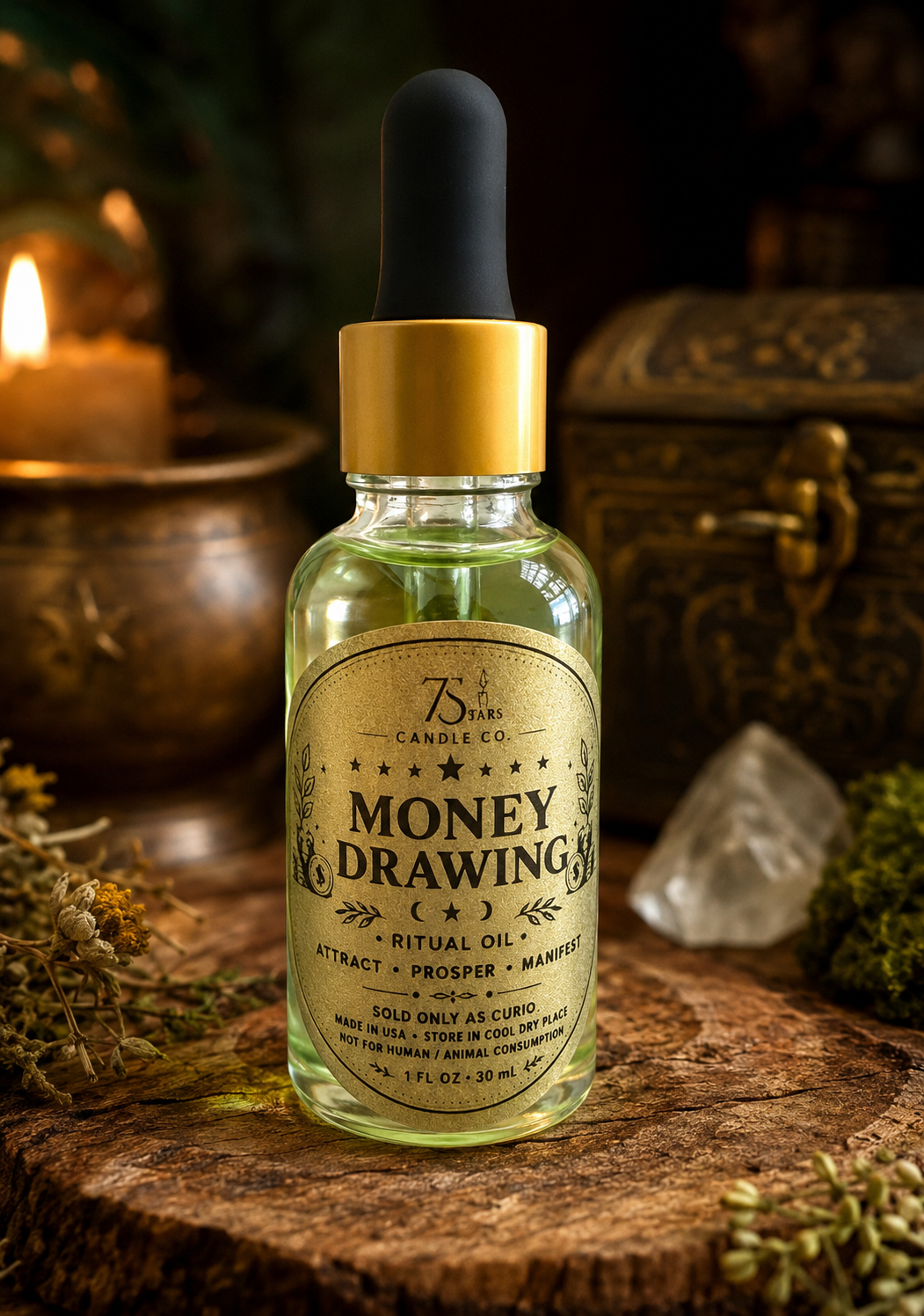 Money Drawing Ritual Oil | Prosperity, Abundance, Business Success | 1 oz