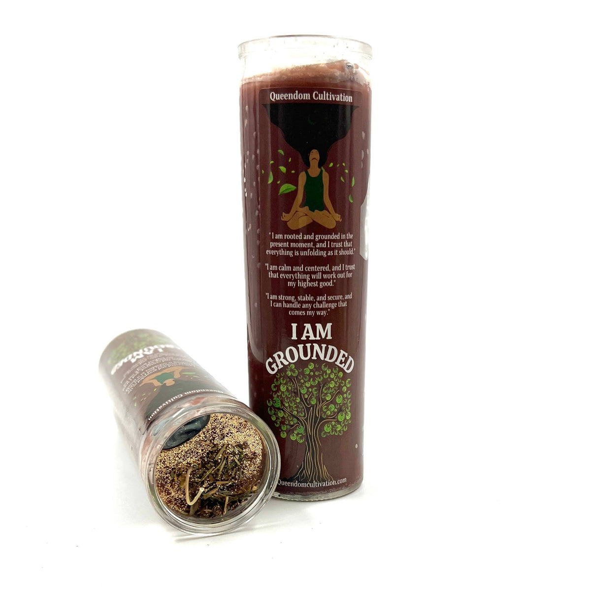 I Am Grounded Crystal Intention Candle