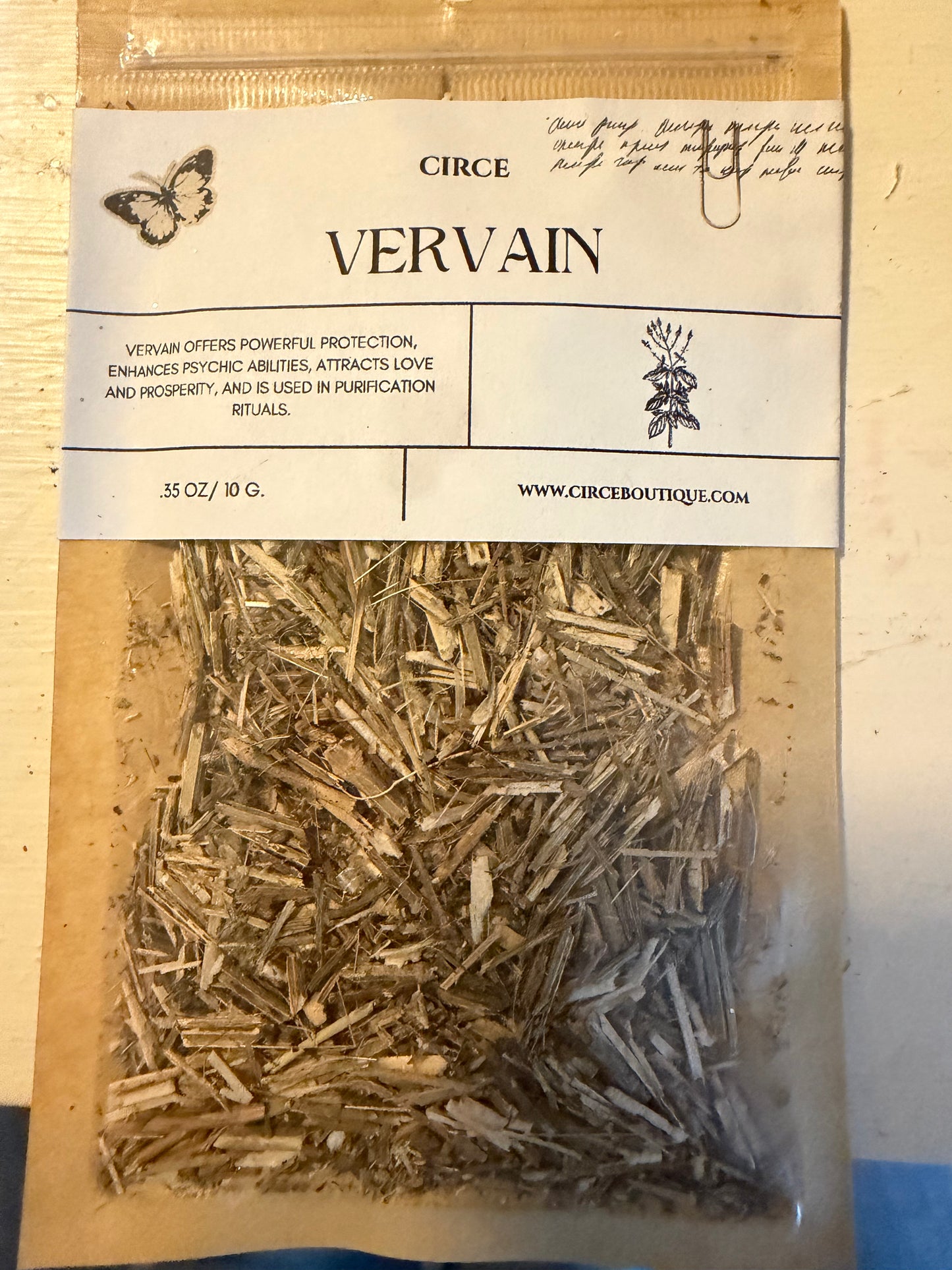 šæ Vervain Herb ā Protection, Love & Prosperity | 0.35 oz / 10g