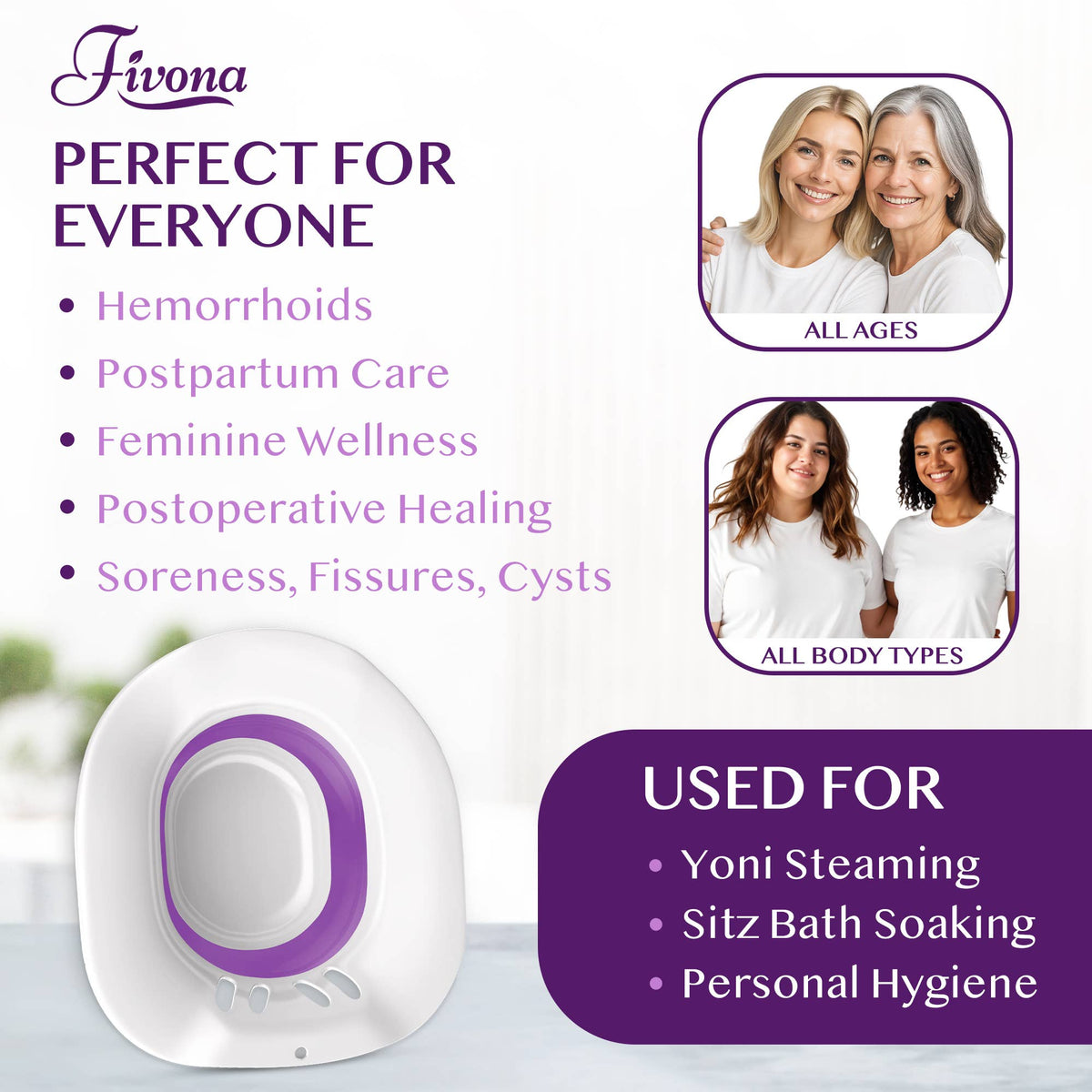Yoni Steam Sitz Bath Seat for Postpartum and Hemorrhoids