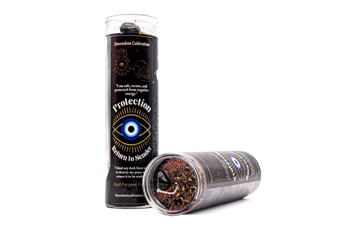 Protection Crystal Intention Candle