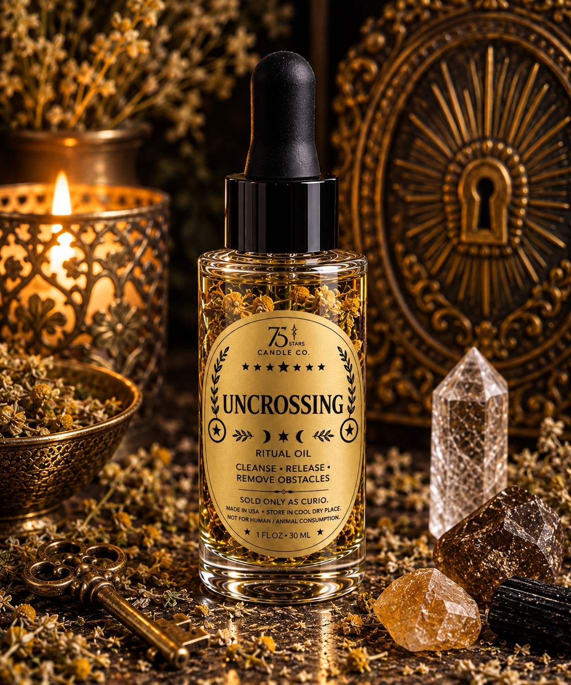 Uncrossing Ritual Oil | Spiritual Cleansing, Obstacle Removal | 1 oz