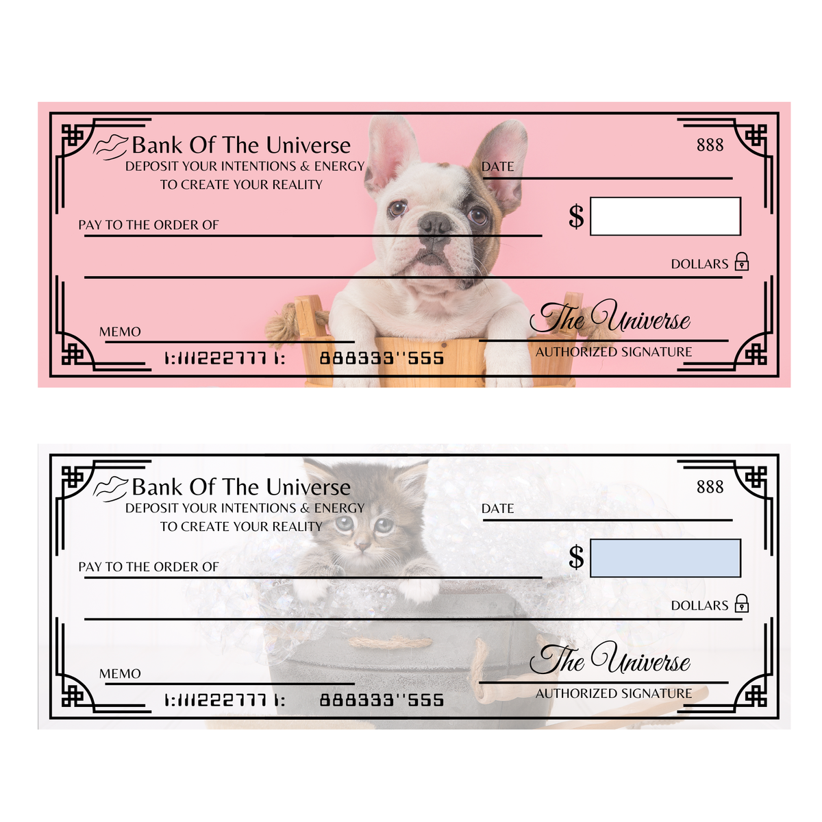 Manifestation Checkbook - Law of Attraction & Abundance