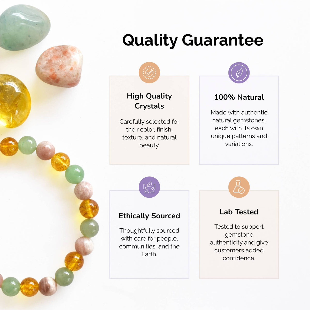 Healing Bracelets | Triple Protection | Gemstone Beads