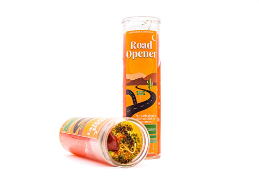 Road Opener Crystal Intention Candle