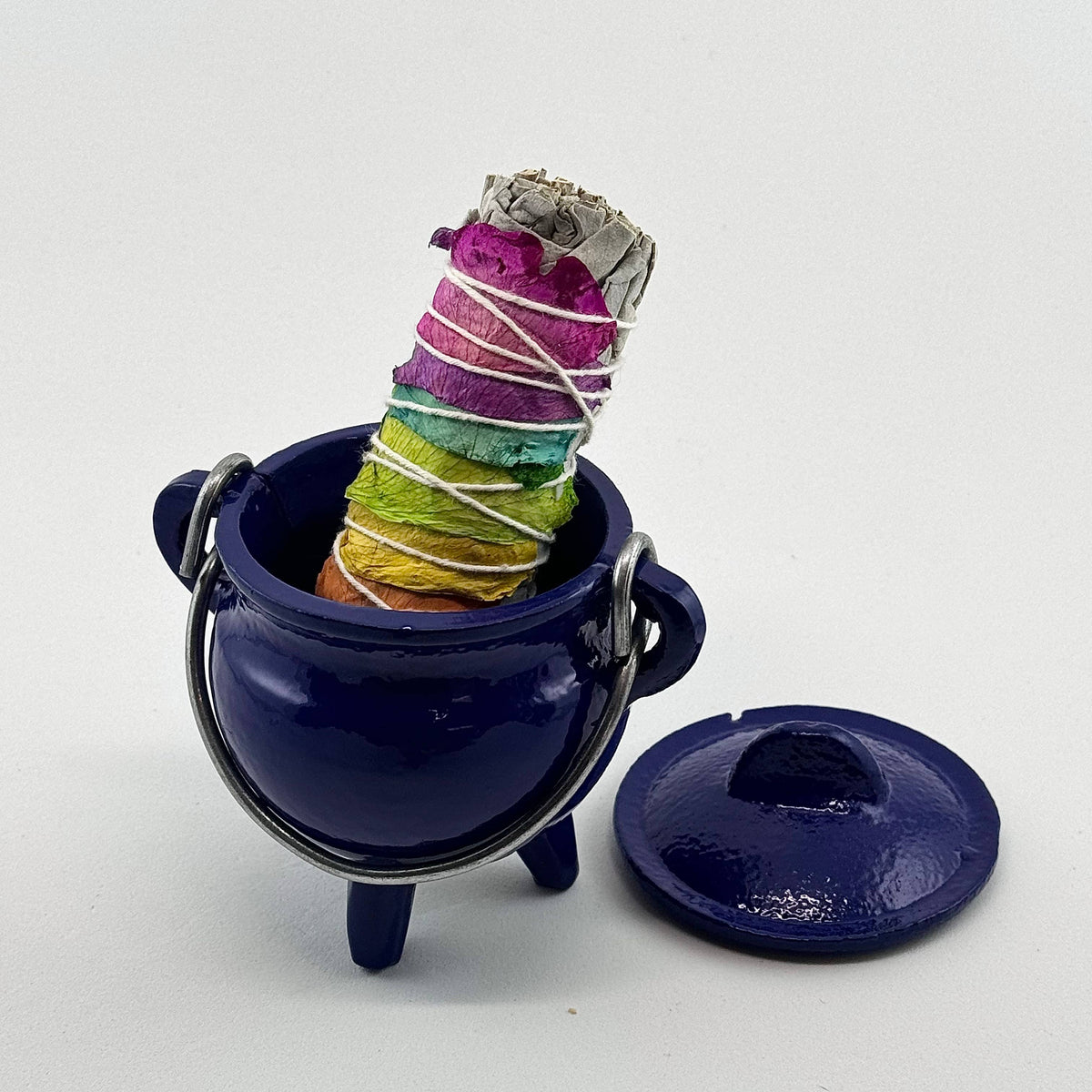 Colorful Cast Iron Cauldron w/ Lid | Kids' Potion Cauldron