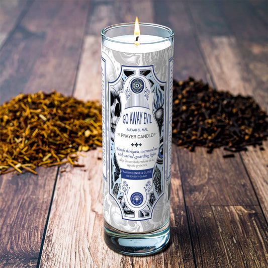 Prayer Candle - Go Away Evil (8") (9.5 oz)