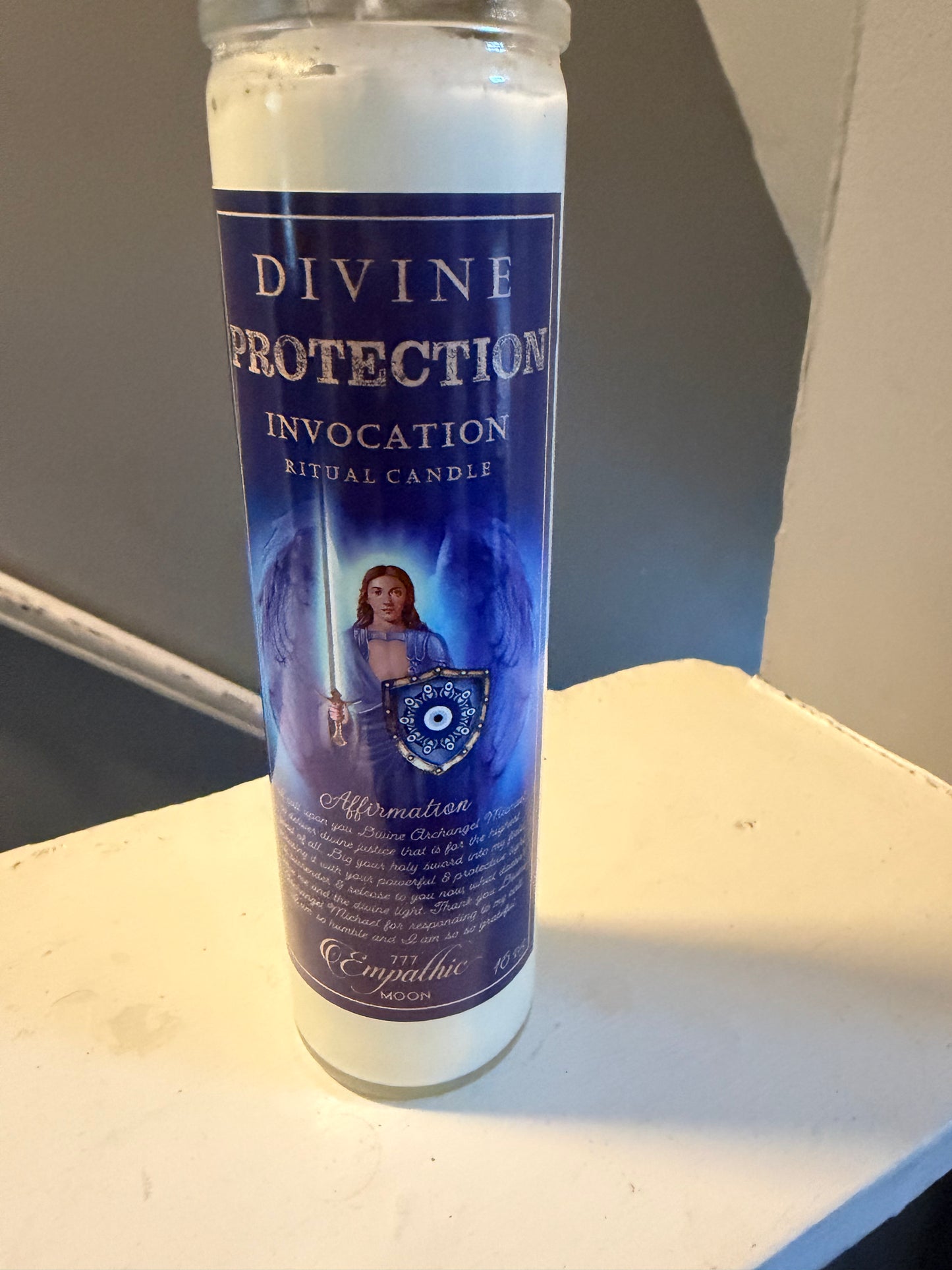Divine Protection Candle — Spiritual Protection & Peace Intention Candle