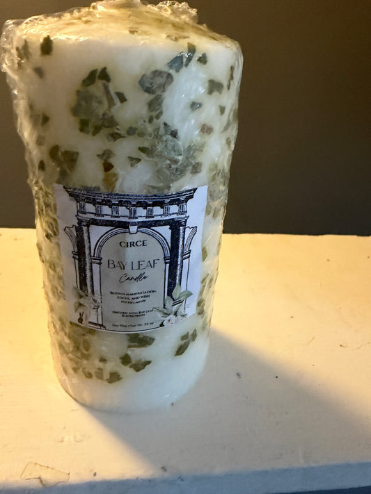 Bay Leaf Candle — Manifestation, Prosperity & Wish Intention Candle