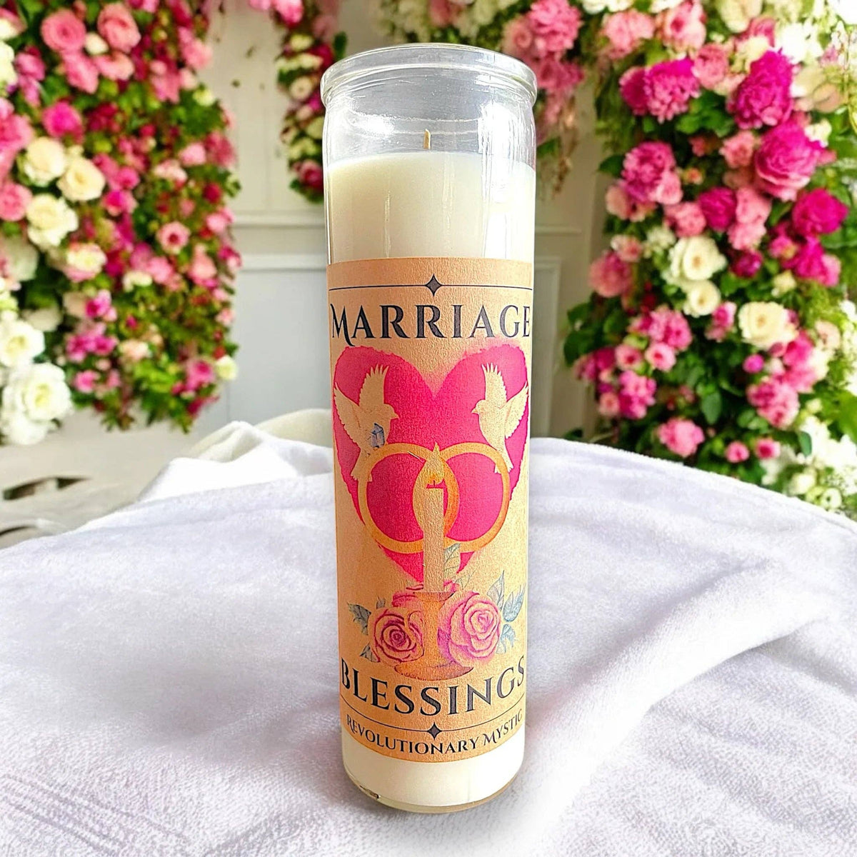 Marriage Blessing Spell Candle - Soy Wax Ritual Candle for Marriage Blessing And Commitment Work