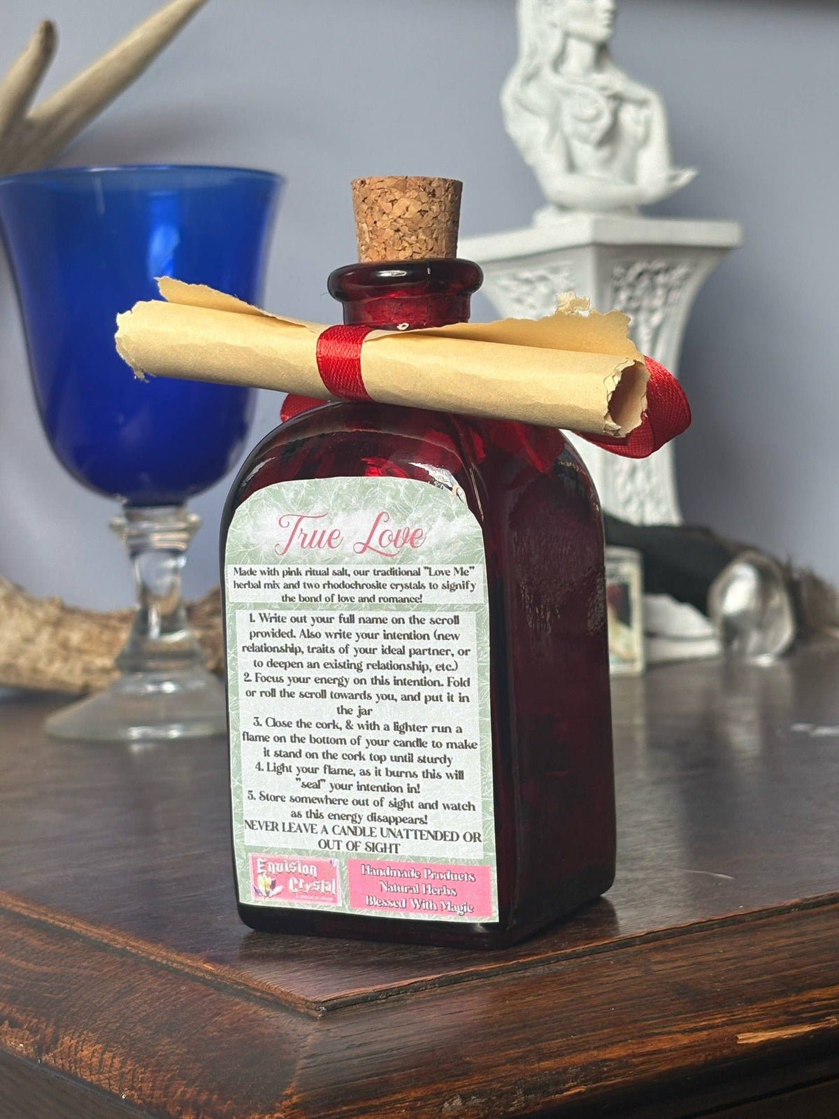 True Love Spell Jar With Petition Paper Ritual kit