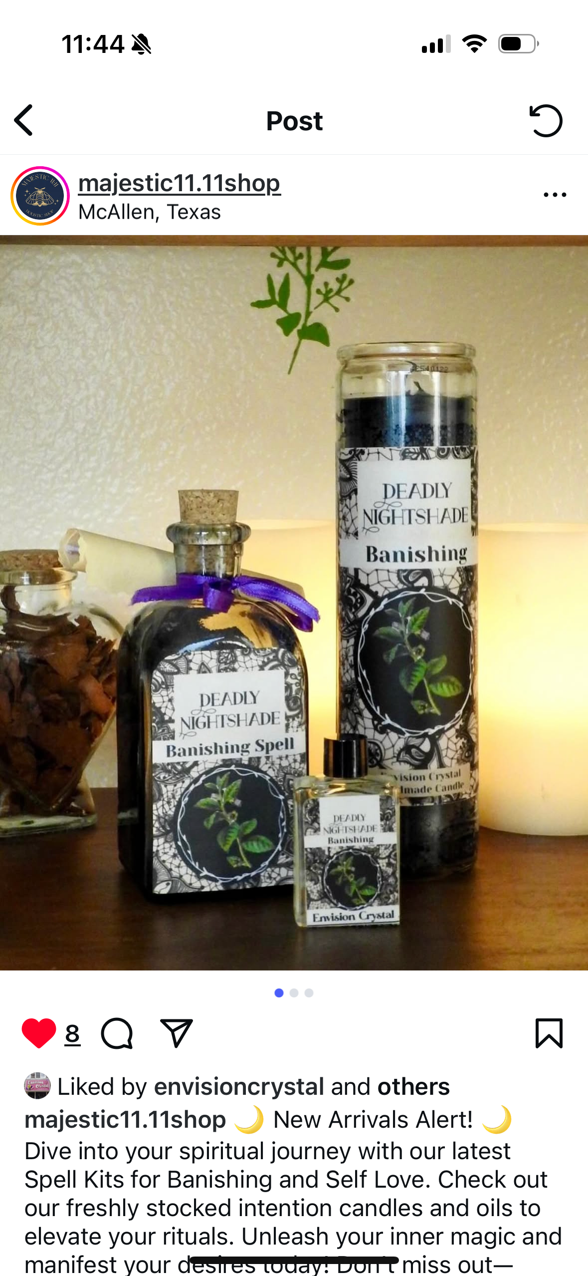 Deadly Nightshade Banishing Candle 7 Day Candle Scented And 