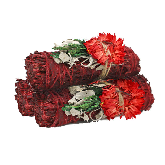 Dragon's Blood Sage Smudge Stick - Jolly Holiday (4 in.)