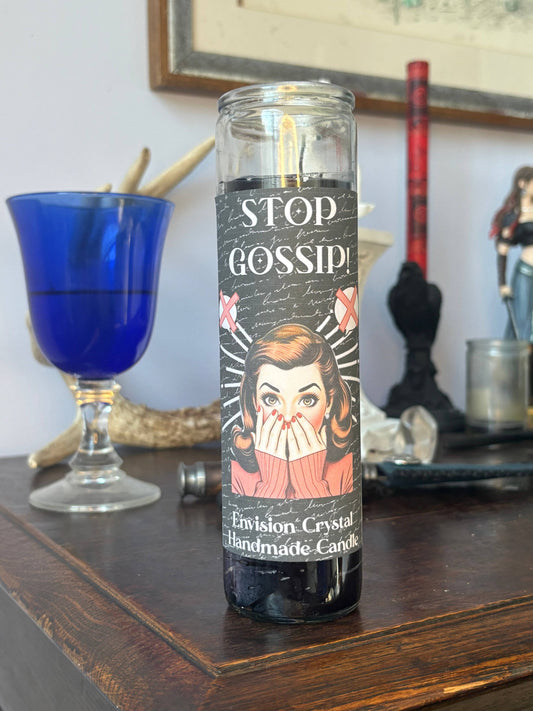 Stop Gossip 7 Day Spell Candle - Scented and Blessed 