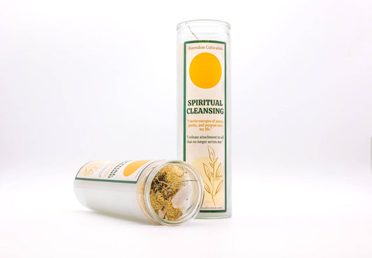 Spiritual Cleansing Crystal Intention Candle