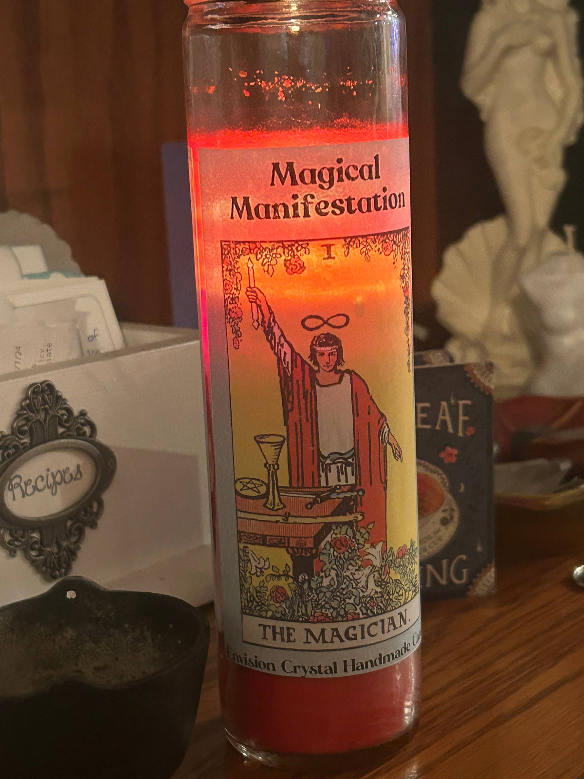 Magical Manifestation 7-Dy Tarot Candle - Scented  