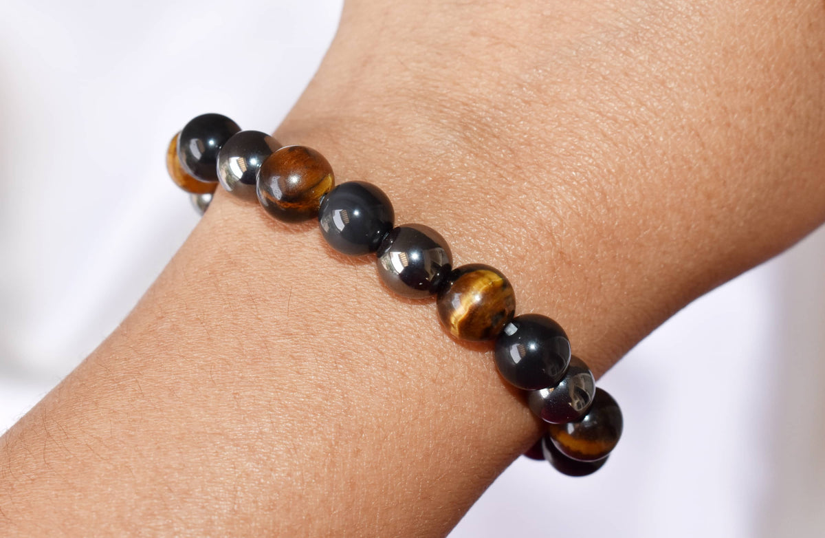 Healing Bracelets | Triple Protection | Gemstone Beads
