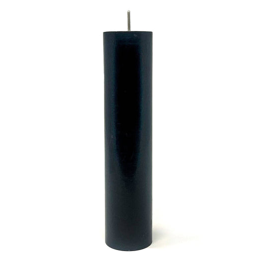 BANISHING - Black - Spellcasting Pillar Candle for Symbol Carving & Herb Rolling