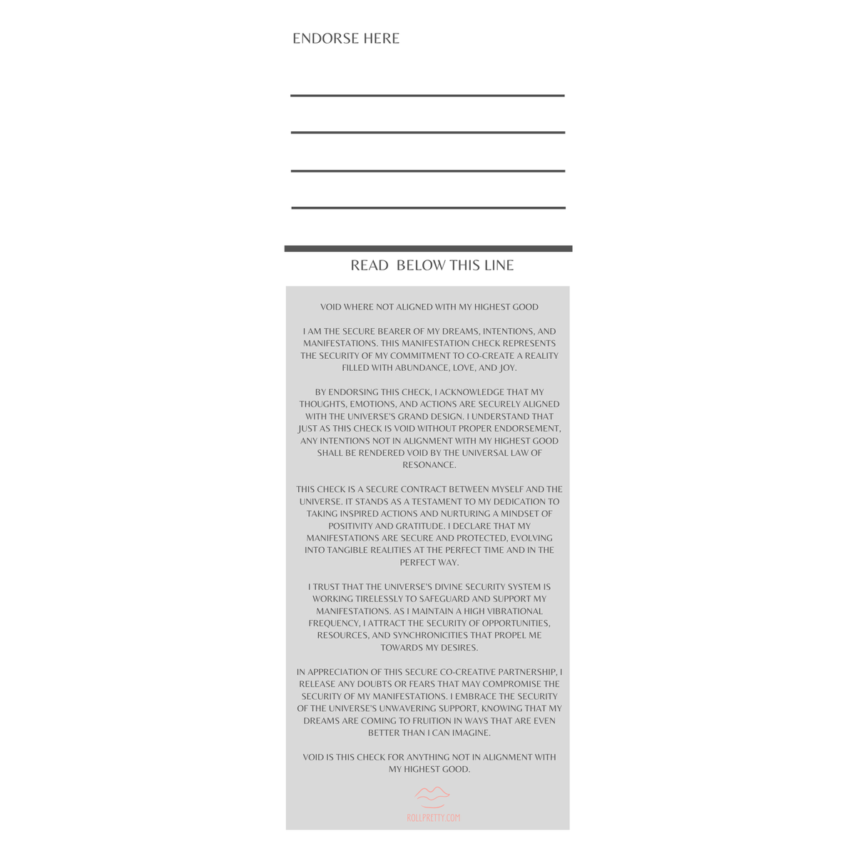 Manifestation Checkbook - Law of Attraction & Abundance