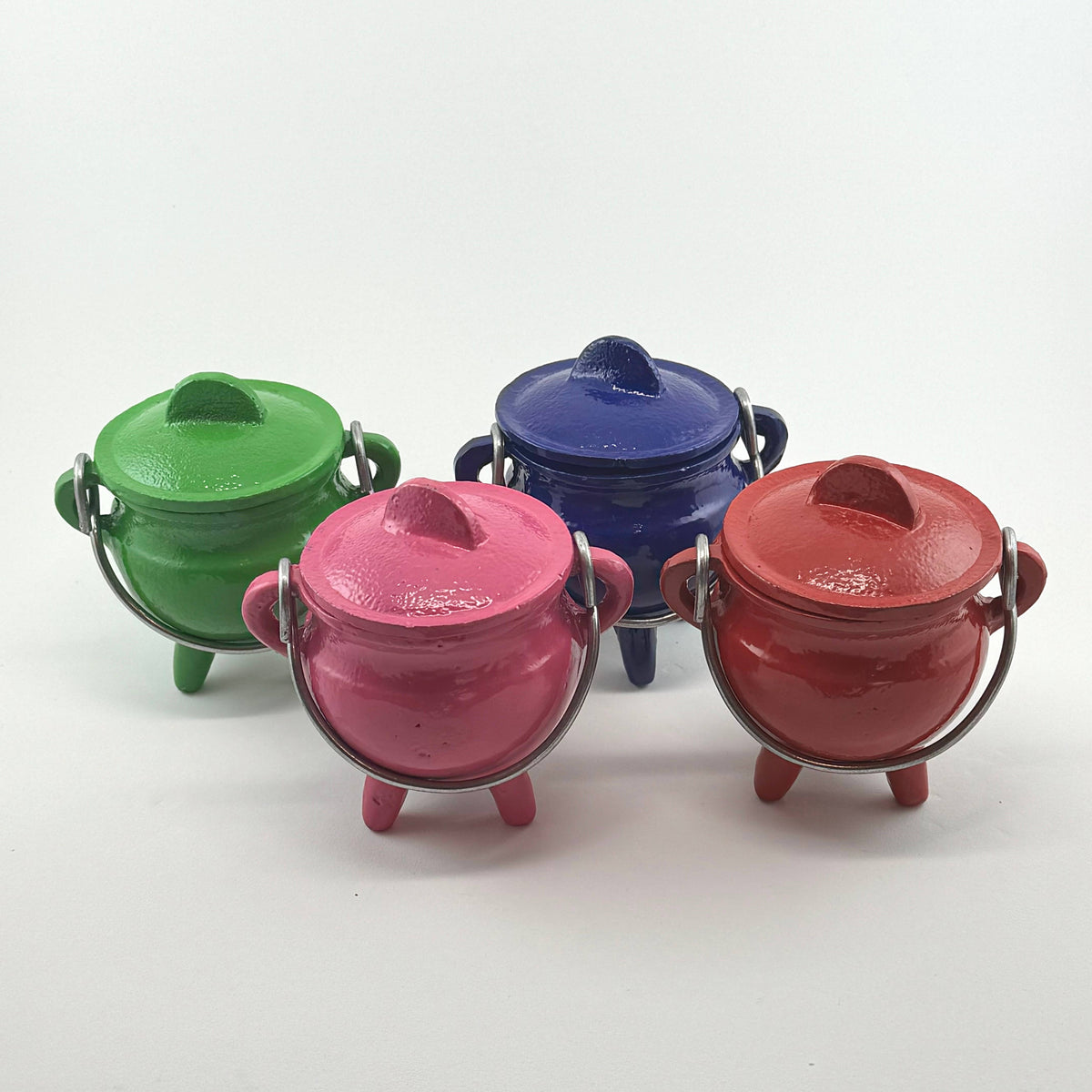 Colorful Cast Iron Cauldron w/ Lid | Kids' Potion Cauldron
