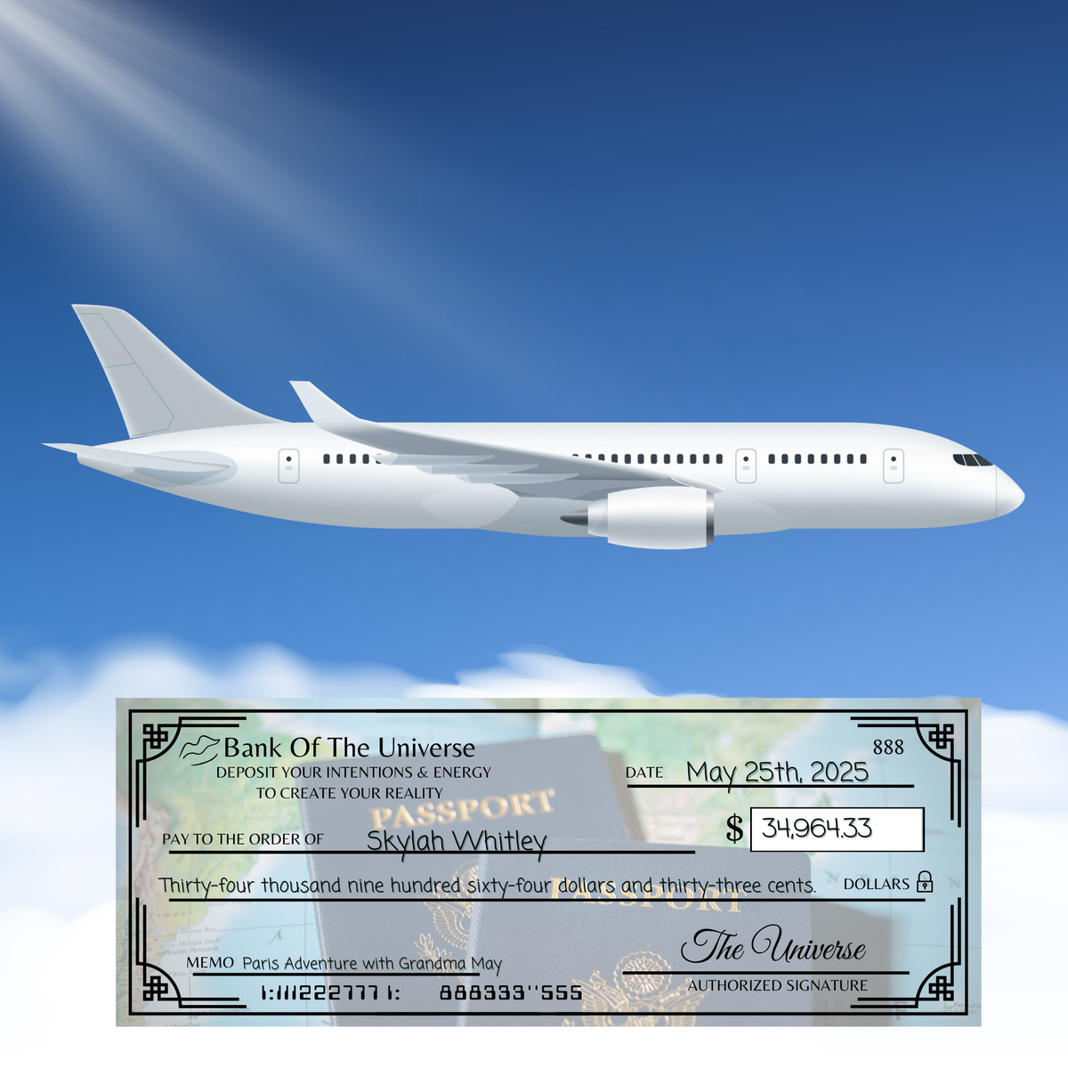 Manifestation Checkbook - Law of Attraction & Abundance